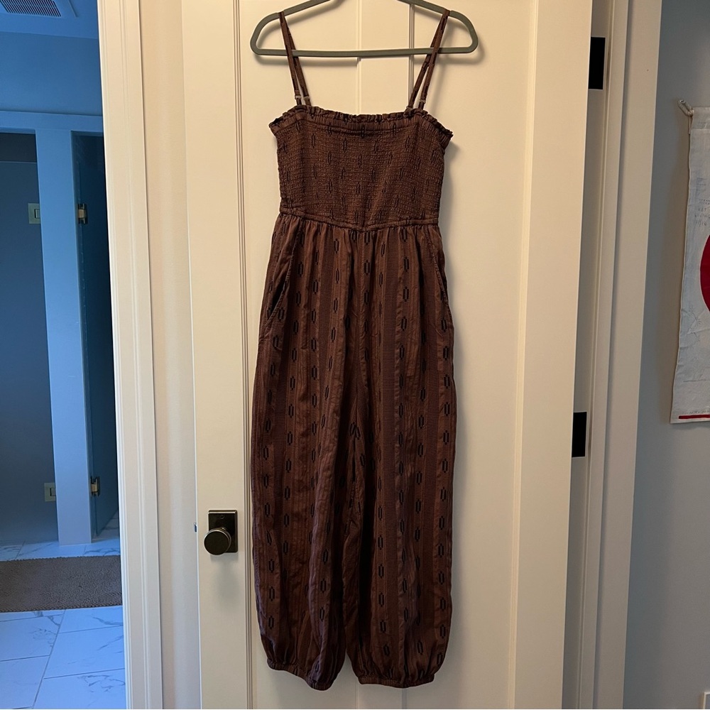 By Anthropologie Balloon-Leg Jumpsuit - Brown Pattern